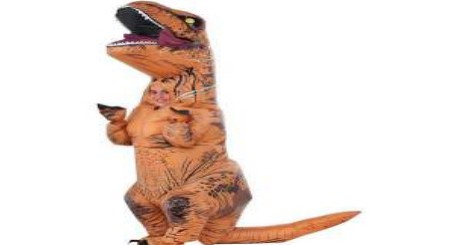 Disfraz inflable de dinosaurio, cola larga